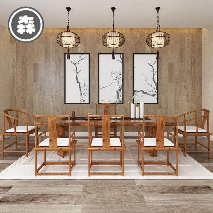 复古实木茶桌原木大板功夫茶台民宿茶室办公室会客泡茶桌椅组合,淘宝优惠券,粉丝福利购,淘宝优惠卷