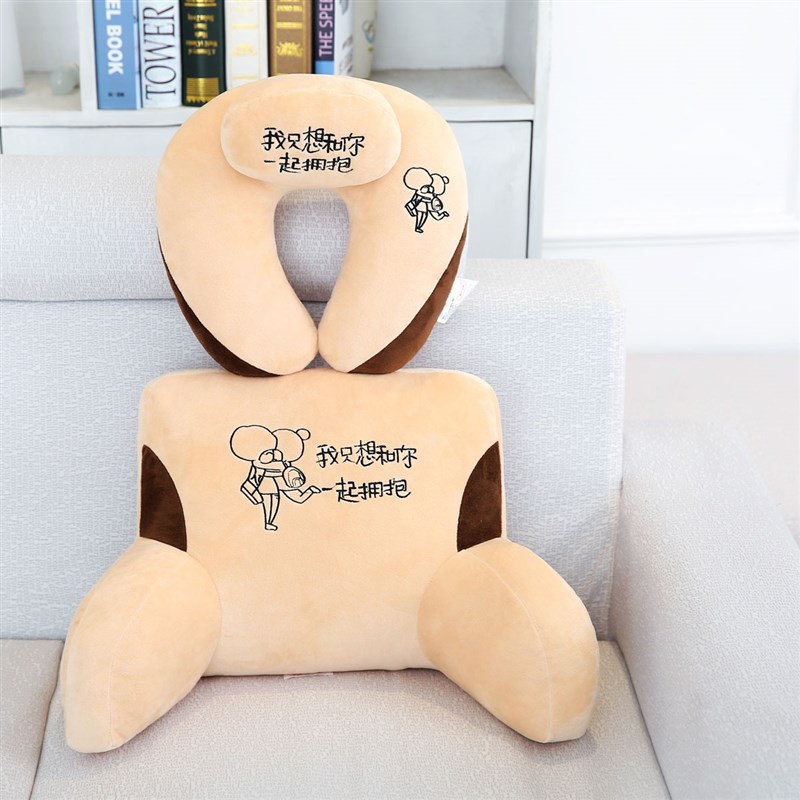 腰靠办公室椅子靠枕护颈r枕护腰座椅垫孕妇腰垫靠背抱枕汽车护腰 - 图0