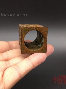 实心铜梅花盖置 雕花镂空方形茶壶盖盖置茶道茶艺摆件茶宠