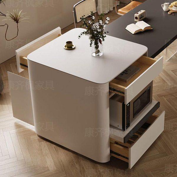 新款岩板岛台餐桌一体可伸缩家用小户型悬浮中岛台微波炉烤箱吧台,淘宝优惠券,粉丝福利购,淘宝优惠卷