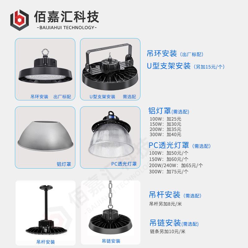 ufo工矿灯天顶棚车间仓库体育馆厂房照明灯圆形高亮光效led高棚灯 - 图2