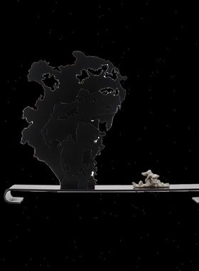 现代新中式创意铁艺太湖石工艺品摆件样板房间玄关电视柜客厅装饰