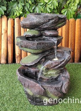 创意假山流水庭院阳台室内装饰田园花园设计流水摆件-5