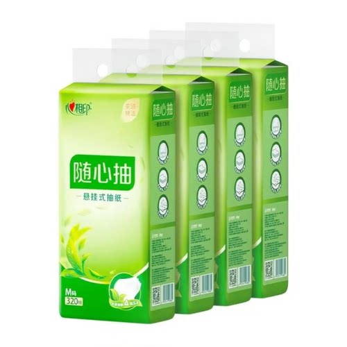 心相印抽纸悬挂式茶语精选4层320抽大包挂抽面巾纸 - 图2
