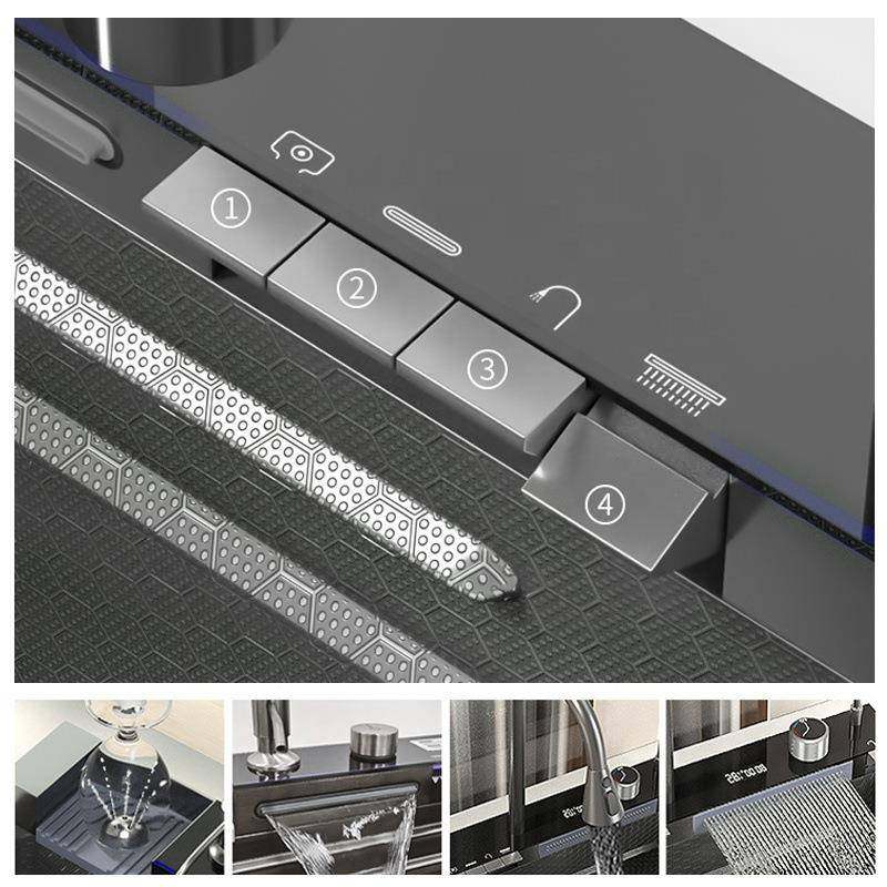 钢琴数显厨房鲸水槽大槽瀑布单纳鱼米蜂窝洗鲸鱼水槽碗盆34不锈钢,淘宝优惠券,粉丝福利购,淘宝优惠卷