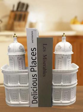 欧式创意建筑柜城书NA986靠书挡摆件客厅办公饰室书房酒堡家居桌