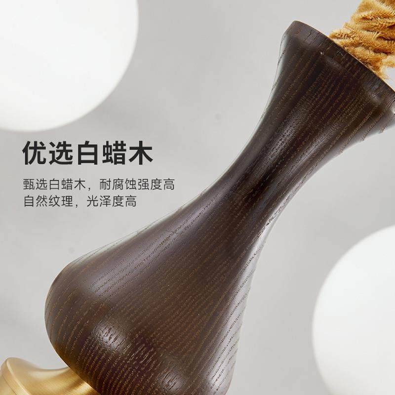 客厅吊美式复古轻奢大灯气全铜厅玻璃魔豆餐灯房胡892桃木主卧室,淘宝优惠券,粉丝福利购,淘宝优惠卷