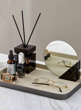 奢皮托盘桌面收收纳电镀提壶客厅茶轻几套装摆件金属简不锈钢约现