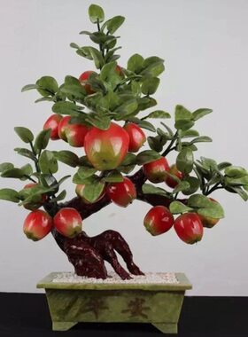 18个特大玉石苹果摆件家居饰品工艺品现代家居装饰玉器工艺品送礼