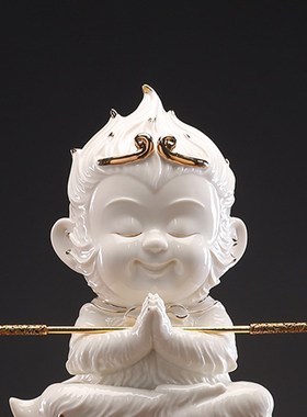 陶瓷猴饰品猴饰品客厅电视柜茶室L办公室桌面禅意装饰