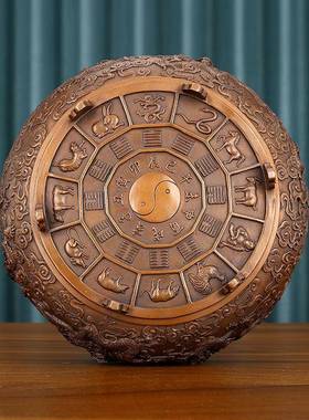 纯紫铜十二海生肖游紫铜35#聚宝盆门厅门龙家居玄装饰品铜缸摆关