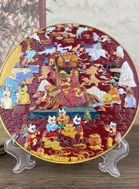 新品彩绘五新路财神赵公明件武财神挂牌摆式中家居办UMJ公室入户