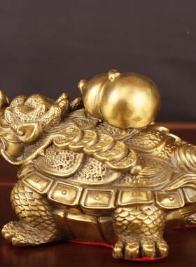 杨铜记铜龟芦龙宝福禄金钱龟家龟居办公室八0117葫福禄龟