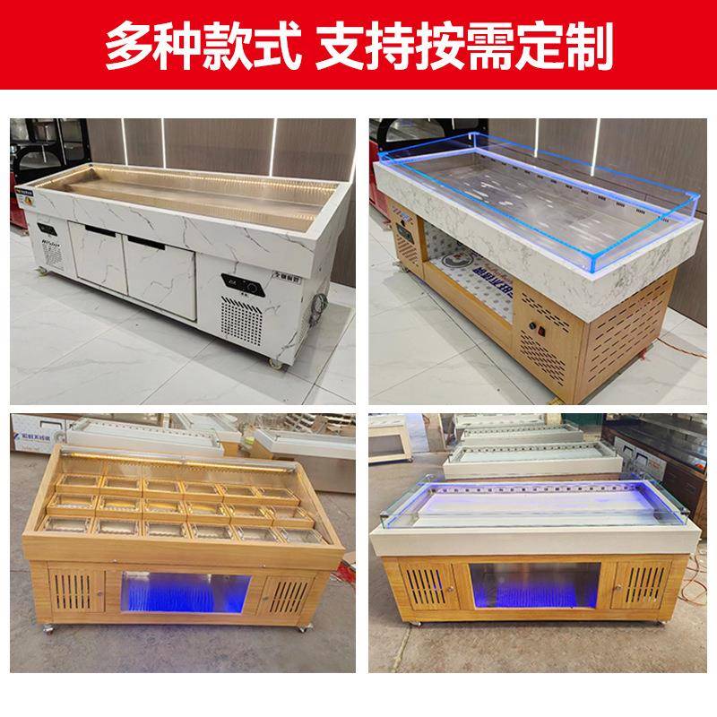 制冰台不锈钢商用超市展示柜产水鱼肉冷冻柜点菜柜管冷99铜保鲜柜 - 图2