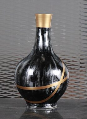 现代新中式创意软装陶瓷花器装饰摆件售楼部酒店前台客厅玄关摆设