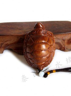 桃木龟乌龟把玩文玩手把件摆件饰品送老人送朋友吉祥礼品