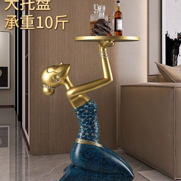 轻奢高级感落地摆件大型客厅角落电视柜沙发旁边几艺术家居装饰品,淘宝优惠券,粉丝福利购,淘宝优惠卷