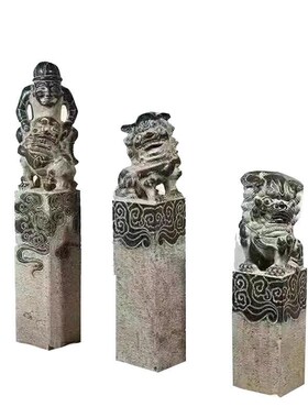 拴马桩仿古做f旧石雕狮子拴马桩庭院装饰石雕酒店拴马桩摆件门口