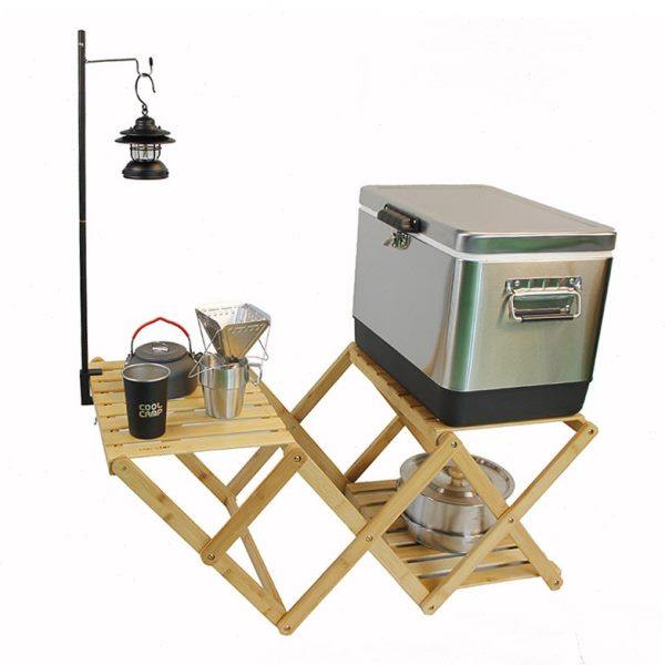 户外野营折叠便携置物架露营厨具台实木户外桌家具三层展示架挂架,淘宝优惠券,粉丝福利购,淘宝优惠卷