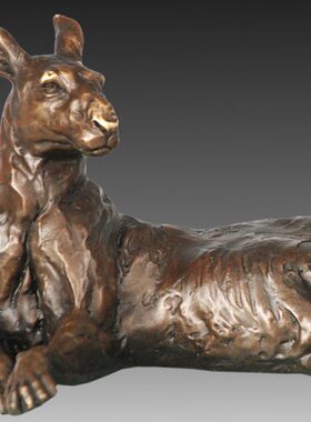 铜雕塑AL311酒店办公室家客厅居室内摆件软装家饰动物工艺品包邮