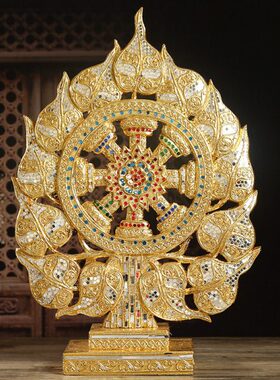 泰式SPA会所餐厅菩提树叶摆件东南亚家居装饰品玄关禅意摆设创意