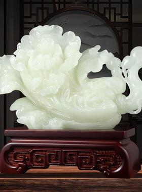 玉石摆件纯天然白菜客厅