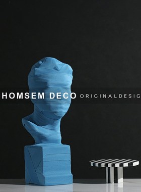 现代轻奢a艺术品样板房间人物雕塑摆件家居软装饰品雕像酒店售楼