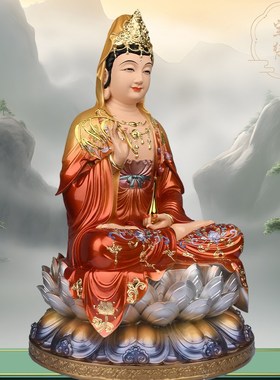 观音像观音菩萨家用供奉观世音菩萨南海观音神像R全堂佛纯手工摆