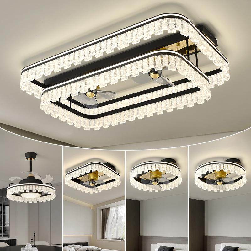 意式轻奢客厅摇头风扇灯护眼全光谱卧室冰裂纹吸顶灯全屋套餐灯具,淘宝优惠券,粉丝福利购,淘宝优惠卷