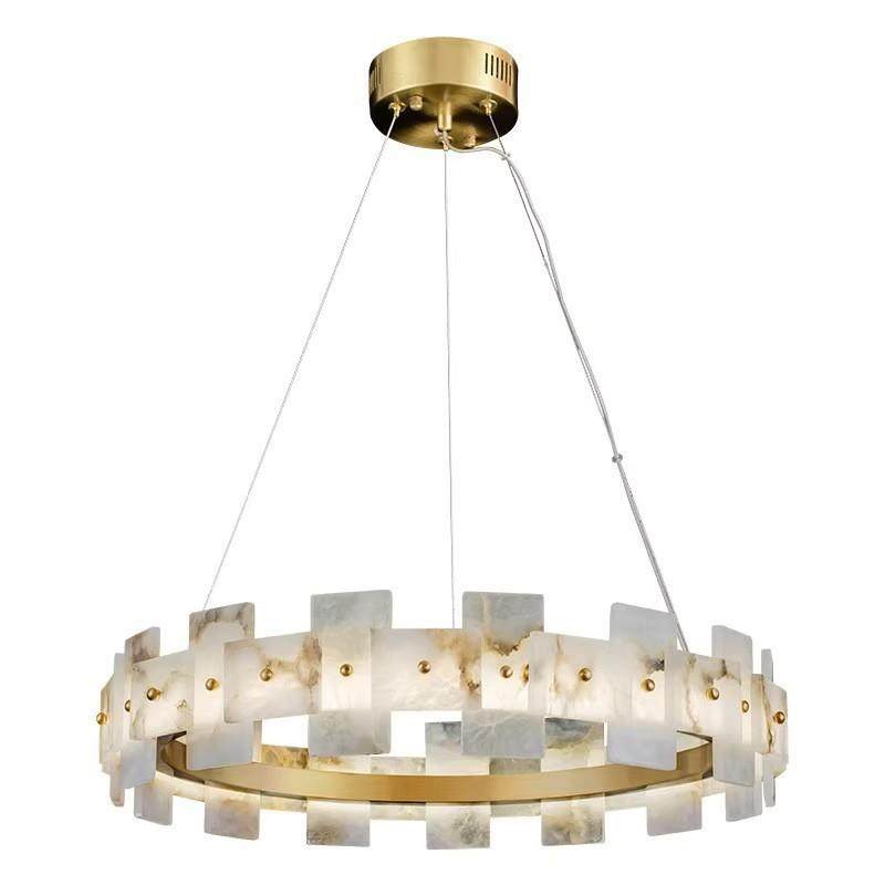 后现代轻奢客厅吊灯全铜云石中式简约餐厅灯创意个性卧室书房灯具,淘宝优惠券,粉丝福利购,淘宝优惠卷