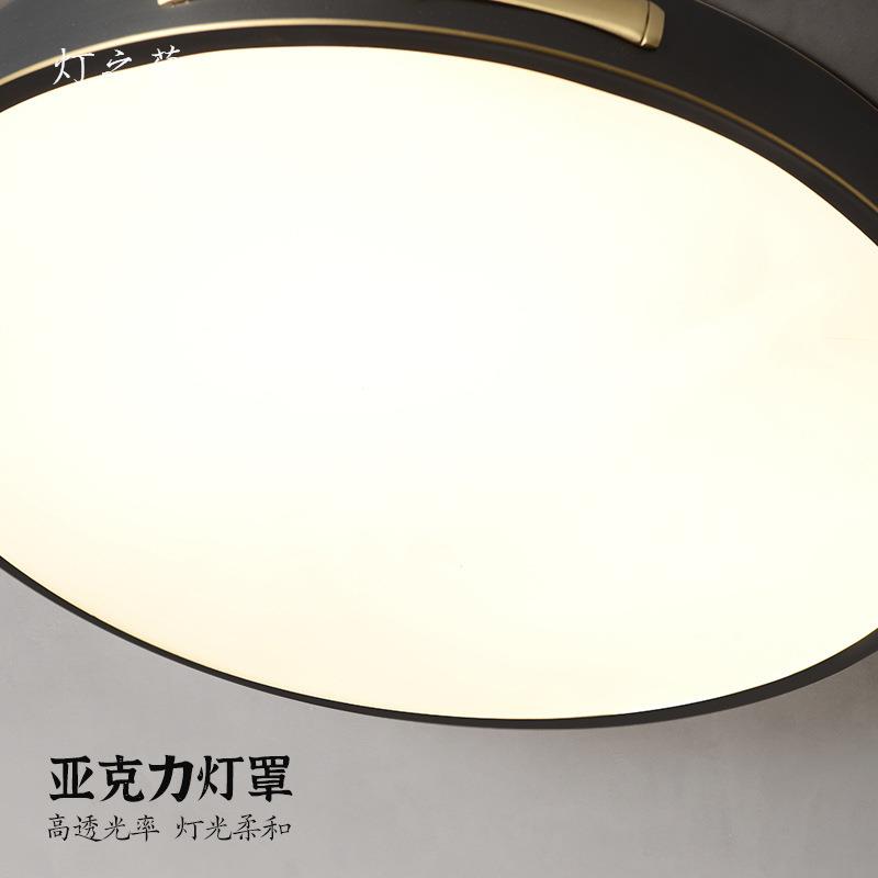 【竹韵】新中式全铜吸顶灯轻奢设计师玄关过道卧室阳台吸顶灯 - 图2