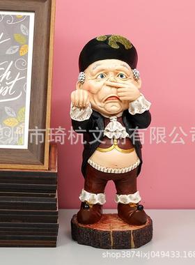 跨境热销创意男仆纸巾架欧美式客厅浴室家居个性时尚装饰人物摆件