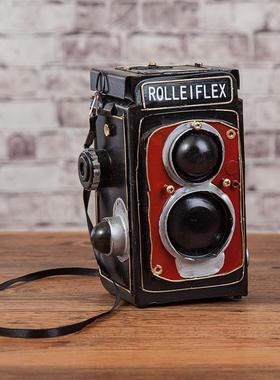 复古怀旧7080年代铁艺老物件支架照相机模型摄影道具民宿玄关摆件