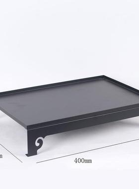 新中式铁艺托盘摆件茶盘茶几茶室家居客厅办公室样板房软装饰品