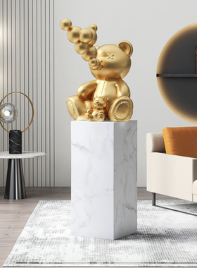 创意熊客厅大型落地摆件轻奢x大号乔迁新居礼品玄关电视柜家居饰