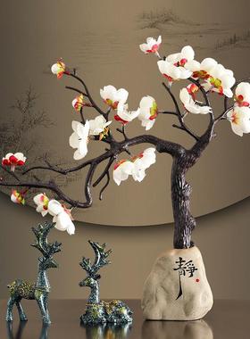 创意中式树脂麋鹿小摆件家居装饰品工艺品客厅书房酒柜小摆设手工