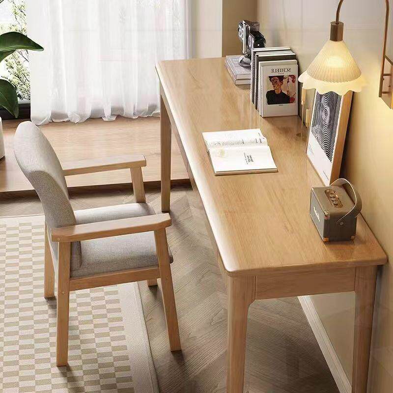 实木书桌小户型卧室长条办公桌超窄书桌中小学生学习桌简约办公桌 - 图2