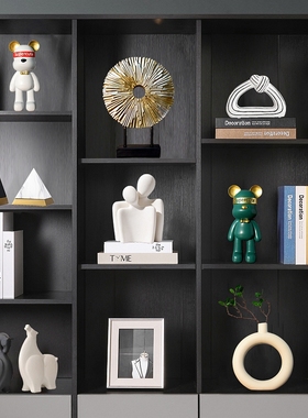 轻奢高档酒柜装饰品摆件现代客厅C办公室书柜电视柜家居软装工艺