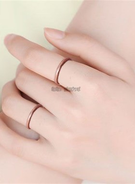 纯手工指圈大小按j要求定做定制细致弧面纯铜紫铜红铜女生戒指指