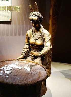 园林户外纺d织主题人物铜雕城市广场玻璃钢仿铜黄道婆雕塑铸铜雕