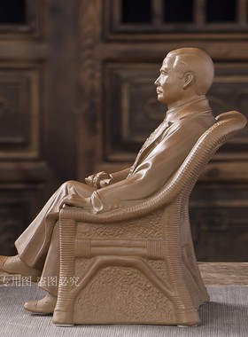 国父孙中山雕塑装饰品摆件伟y人像 陶瓷客厅玄关办公室摆设送礼