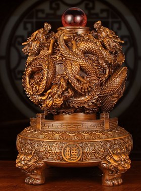 九转乾坤鼎e摆件中式龙鼎招财客厅老板办公室装饰公司店铺开业送