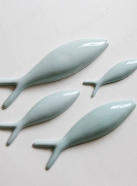 酒店样板房墙壁小鱼装饰艺术摆件装饰品I3D软装立体墙贴 墙饰壁