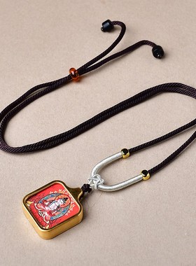 新款迷你小唐卡黄财神吊坠本命佛绿度母扎基拉姆藏式唐.卡吊坠钛