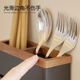 Walnut log style chopstick rack household chopstick tube kitchen dining utensils drain box hanging chopstick basket chopsticks