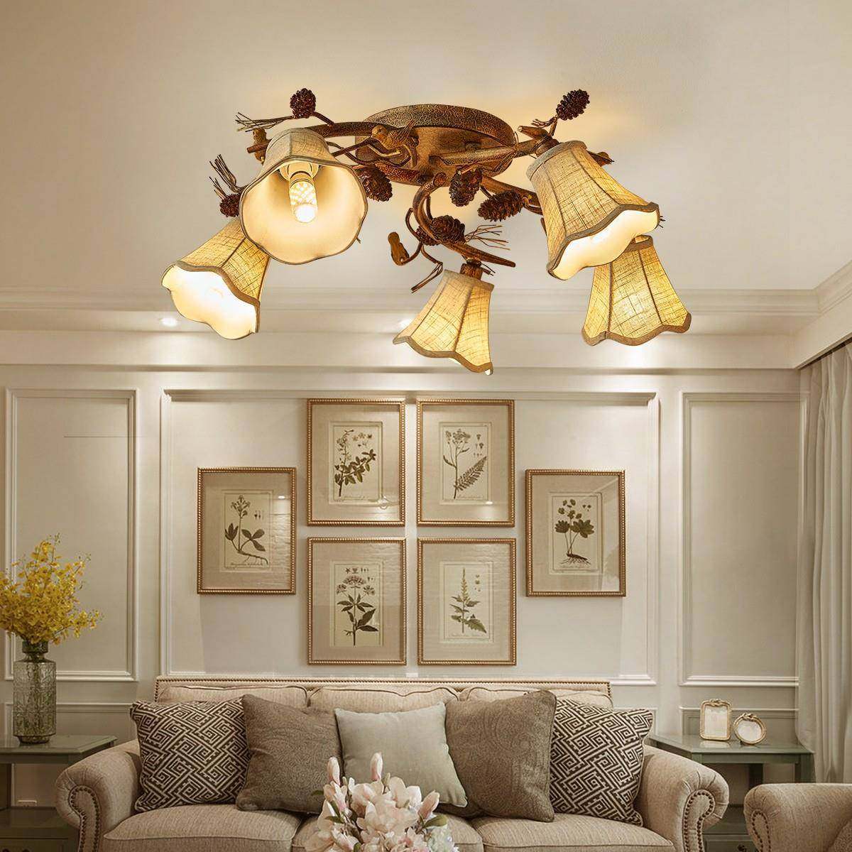 美式乡村吸顶灯灯小鸟复古田723园灯客厅个餐宿厅民服装店创意性,淘宝优惠券,粉丝福利购,淘宝优惠卷