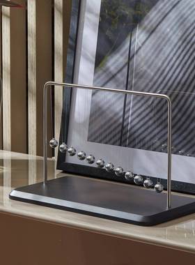 创意牛件波顿艺摆球蛇形摆办公室KOF装饰工品摆力学曲线摆球钟摆