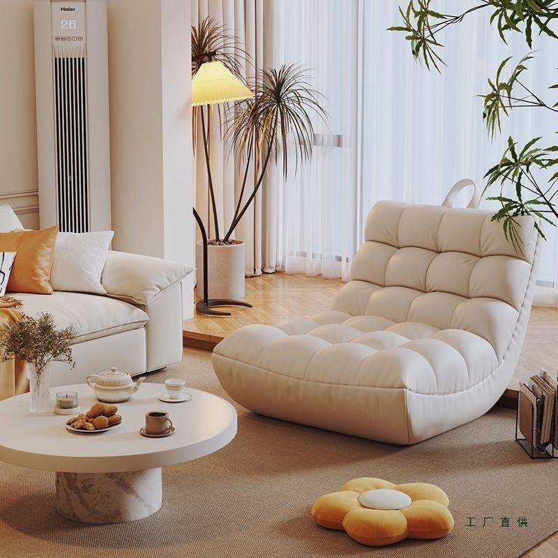 躺椅202新款睡两用午沙休椅阳台家用坐休闲靠9855背椅懒人发单人 - 图0