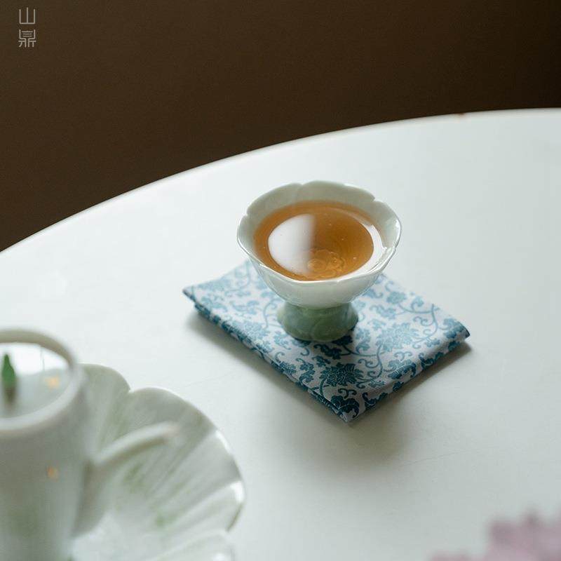 花开渐变三色莲花茶杯小清新功夫主人杯家用陶瓷品茗杯喝茶杯单杯,淘宝优惠券,粉丝福利购,淘宝优惠卷
