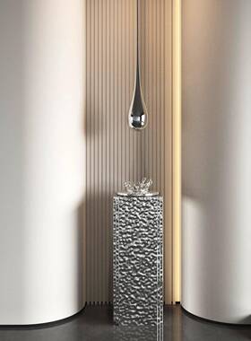 tz-019楼酒店售处展厅大堂吊装水业滴雕轻奢电镀挂饰商街塑玄关悬